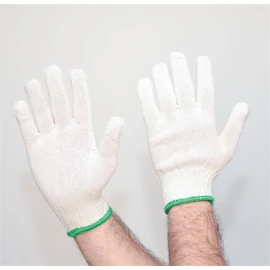 Cérnakesztyű, kevertszálas, XXL méret, 12 pár, rövid szár, natúr szín