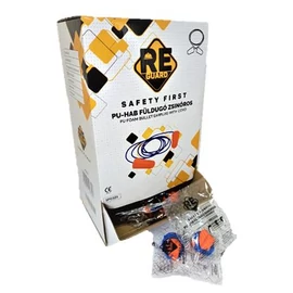 Füldugó, zsinóros, PU hab, 100 pár, narancssárga