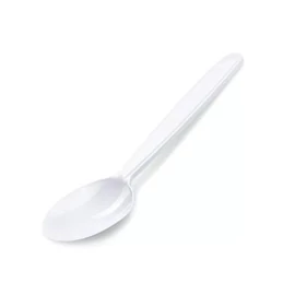 Evőkanál, műanyag, többször használatos, 18 cm, 50 db, fehér