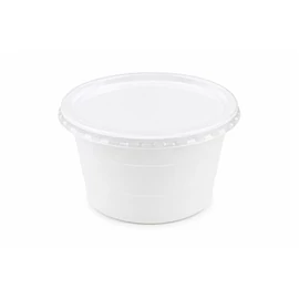 Műanyag gulyás tányér, tetőzhető, 750 ml, 50 db, fehér