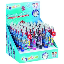 Zseléstoll display, törölhető, nyomógombos, négyszínű, "Gimboo", 4 különböző mintával