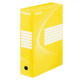 Archiválódoboz, A4, 100 mm, karton, ESSELTE "Boxycolor", sárga