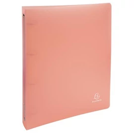 Gyűrűs könyv, 4 gyűrű, 40 mm, A4, PP, EXACOMPTA, pasztell korall