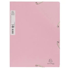 Gumis mappa, prespán, A4, 15 mm, EXACOMPTA, "AutentiK", rózsaszín