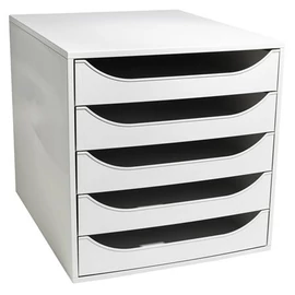 Irattároló, műanyag, 5 fiókos, EXACOMPTA "Ecobox Office", szürke