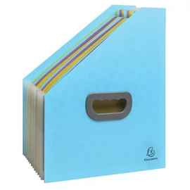 Harmonika iratpapucs, 265x325 mm, PP, 12 rekeszes, EXACOMPTA "Pop`NCo", ciánkék