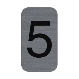 Információs tábla, öntapadó, 2,5x4,4 cm, alumíniumhatású, EXACOMPTA, 5-ös