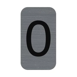 Információs tábla, öntapadó, 2,5x4,4 cm, alumíniumhatású, EXACOMPTA, 0-ás