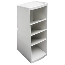 Asztali rendező, multifunkciós, 4 rekeszes, 8x23x11 cm, EXACOMPTA "Autentik", fehér