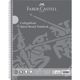 Spirálfüzet, A4, kockás, 80 lap, perforált, lyukasztott, FABER-CASTELL