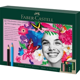 Színes- és grafitceruza készlet, FABER-CASTELL "Polychromos & Pitt Graphite Matt" , 40 db-os szett