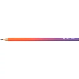 Grafitceruza, B, háromszögletű, FABER-CASTELL "Flow", piros-lila