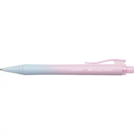 Golyóstoll, 1 mm, XB, nyomógombos, rózsa-égkék tolltest, FABER-CASTELL "Daily Ball Flow", kék