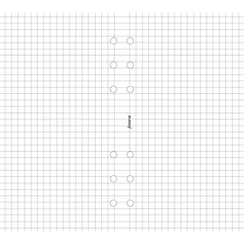 Kalendárium betét, jegyzetlap, A5, kockás, FILOFAX, fehér