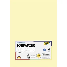 Színes papír, A4, 130 g, 100 lap, FOLIA, szalmasárga