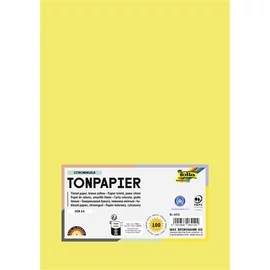 Színes papír, A4, 130 g, 100 lap, FOLIA, citromsárga