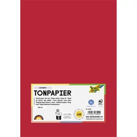 Színes papír, A4, 130 g, 100 lap, FOLIA, élénkvörös