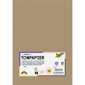 Színes papír, A4, 130 g, 100 lap, FOLIA, őzbarna