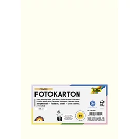 Dekorkarton, 2 oldalas, A4, 300 g, 50 lap, FOLIA, gyöngyfehér