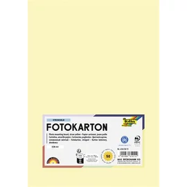 Dekorkarton, 2 oldalas, A4, 300 g, 50 lap, FOLIA, szalmasárga