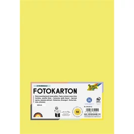 Dekorkarton, 2 oldalas, A4, 300 g, 50 lap, FOLIA, citromsárga