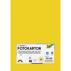 Dekorkarton, 2 oldalas, A4, 300 g, 50 lap, FOLIA, aranysárga