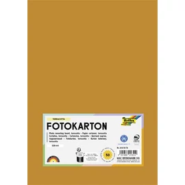 Dekorkarton, 2 oldalas, A4, 300 g, 50 lap, FOLIA, terrakotta