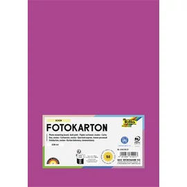 Dekorkarton, 2 oldalas, A4, 300 g, 50 lap, FOLIA, sötétrózsaszín