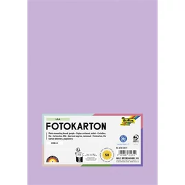 Dekorkarton, 2 oldalas, A4, 300 g, 50 lap, FOLIA, halvány orgonalila