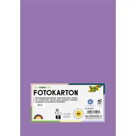 Dekorkarton, 2 oldalas, A4, 300 g, 50 lap, FOLIA, sötét orgonalila