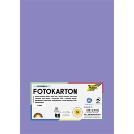 Dekorkarton, 2 oldalas, A4, 300 g, 50 lap, FOLIA, ibolyakék