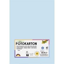 Dekorkarton, 2 oldalas, A4, 300 g, 50 lap, FOLIA, jégkék