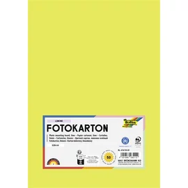 Dekorkarton, 2 oldalas, A4, 300 g, 50 lap, FOLIA, limezöld