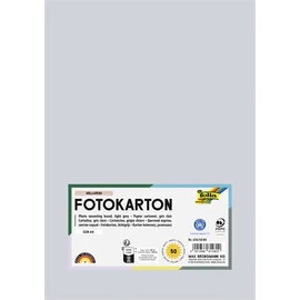 Dekorkarton, 2 oldalas, A4, 300 g, 50 lap, FOLIA, világosszürke