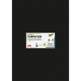 Színes papír, A3, 130 g, 50 lap, FOLIA, fekete