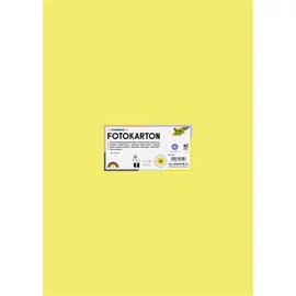 Dekorkarton, 2 oldalas, 50x70 cm, 300 g, 10 lap, FOLIA, citromsárga