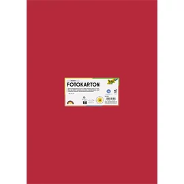 Dekorkarton, 2 oldalas, 50x70 cm, 300 g, 10 lap, FOLIA, tűzpiros