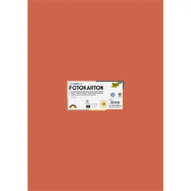 Dekorkarton, 2 oldalas, 50x70 cm, 300 g, 10 lap, FOLIA, narancssárga