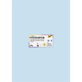 Dekorkarton, 2 oldalas, 50x70 cm, 300 g, 10 lap, FOLIA, jégkék
