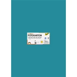 Dekorkarton, 2 oldalas, 50x70 cm, 300 g, 10 lap, FOLIA, türkiz