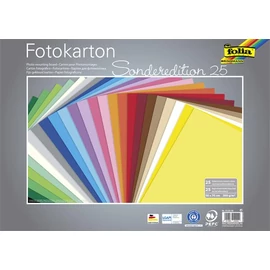 Dekorkarton, 2 oldalas, 50x70 cm, 300 g, 25 lap, FOLIA, vegyes színek