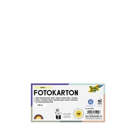 Dekorkarton, 2 oldalas, A4, 300 g, 50 lap, FOLIA, fehér