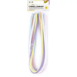 Zseníilia drót, 50 cm, FOLIA, 10 különböző pasztell szín