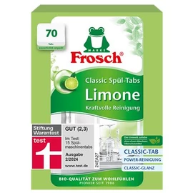 Mosogatógép tabletta, 70 db, FROSCH, zöldcitrom