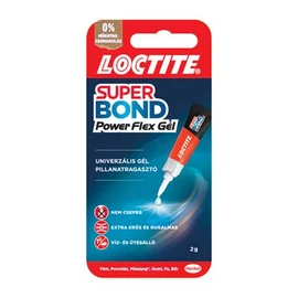Pillanatragasztó gél, 2 g, HENKEL "Loctite Super Bond Power Flex Gél"