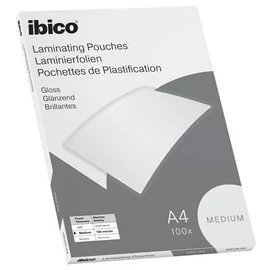 Meleglamináló fólia, 100 mikron, A4, fényes, IBICO "Medium"