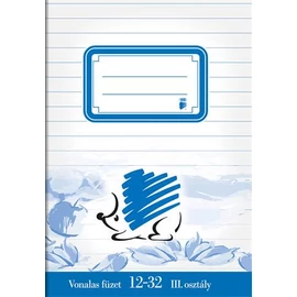Füzet, tűzött, A5, vonalas, 32 lap, 3. osztály, ICO "Süni", "12-32"