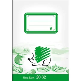 Füzet, tűzött, A5, sima, 32 lap, ICO "Süni", "20-32"