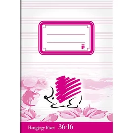 Füzet, tűzött, A5, hangjegy, 16 lap, ICO "Süni", "36-16"
