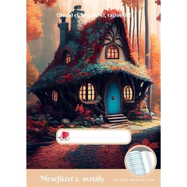 Olvasónapló, tűzött, A5, 32 lap, 2. osztály, ICO "Süni Mesefüzet", kunyhó